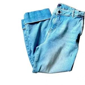 Boden Turn Up Wide Leg Jeans